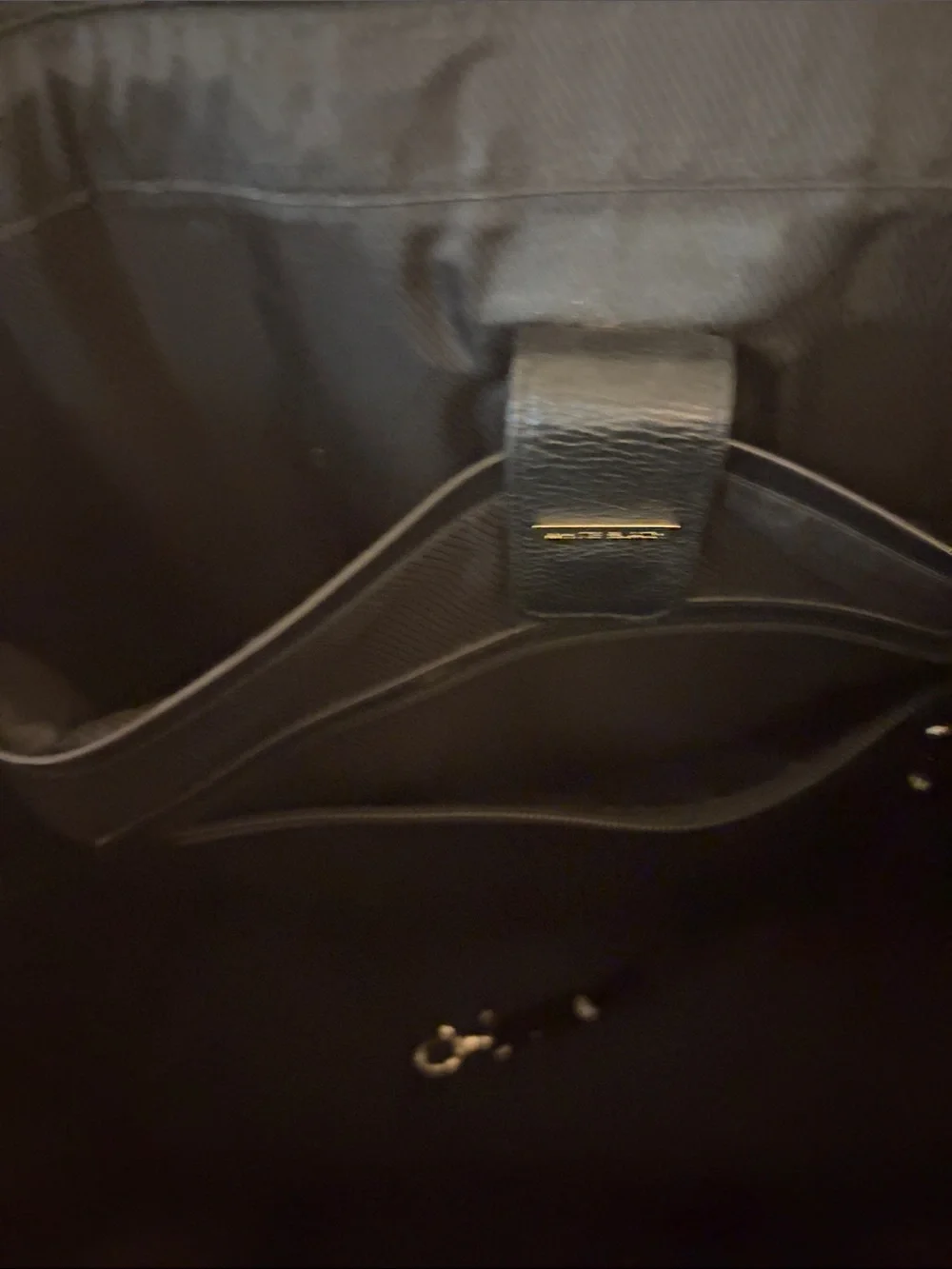 White House Black Market Black Leather Laptop Tote